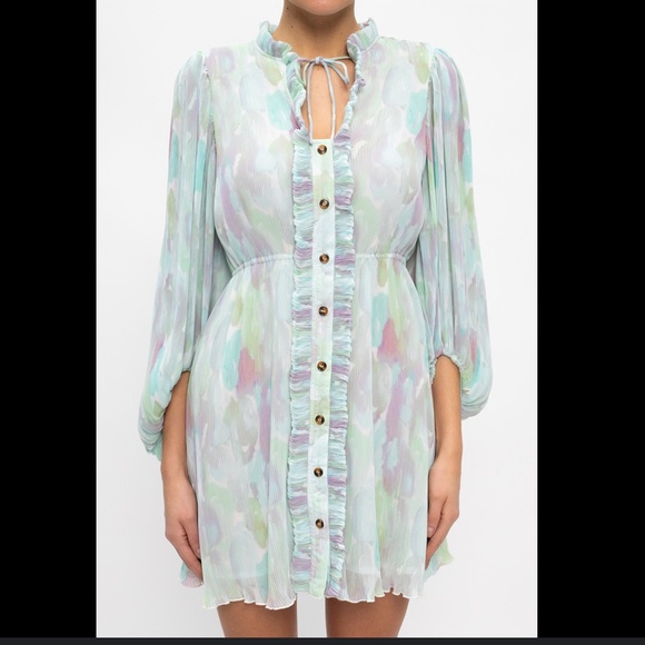 Ganni Pastel Multicolor Dress - Picture 1 of 11